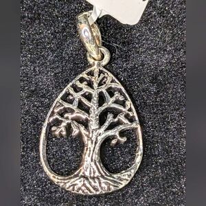 Sterling Silver Tree Drop Pendant